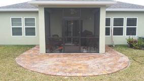 After a completed concrete contractor project in the area