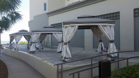 After a completed concrete contractor project in the area