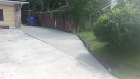 A recent concrete driveway contractor job in the area