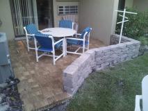 A recent patio paving job in the area