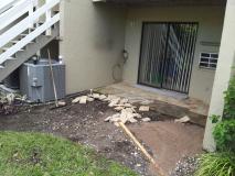 A recent patio paving job in the area