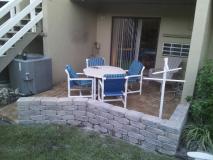 A recent patio paving job in the area