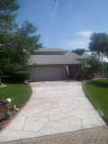 A recent concrete driveway installation job in the area