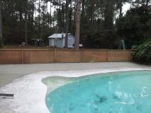 A recent concrete service job in the area