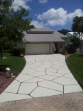 A recent concrete driveways job in the area
